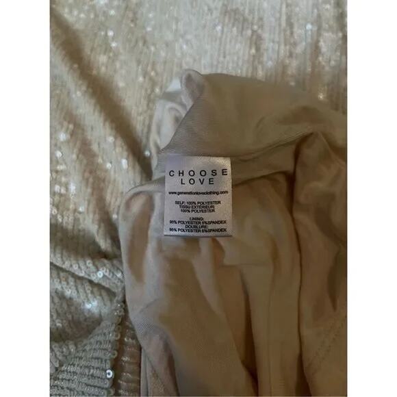 70% OFF NWT Generation Love Donna Sequin Mini Dress Small Color Shell MSRP: $260 - Picture 4 of 5